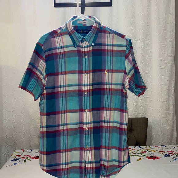 Ralph Lauren Button Down Plaid Shirt - Picture 3 of 4